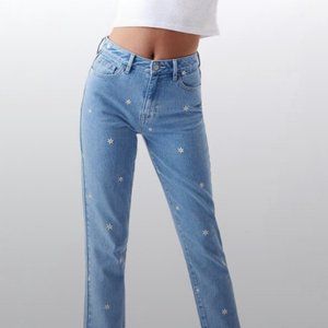 PacSun Flower High Rise Mom Jeans